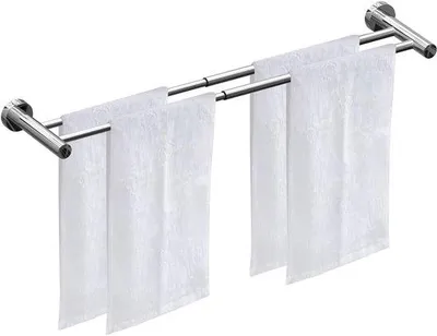 Produktbild von Famanu Handtuchhalter verstellbar, Wandmontage, Edelstahl, 43-72 cm
