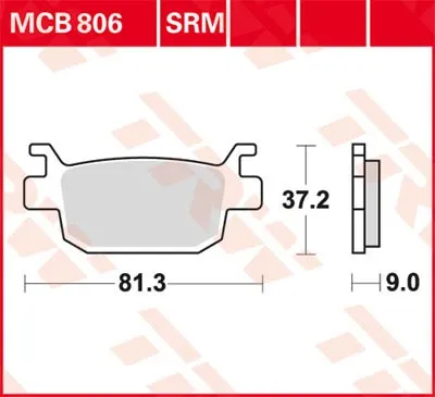 Obrázek produktu pro TRW Brzdová destička Trw Sinter Mcb806Srm