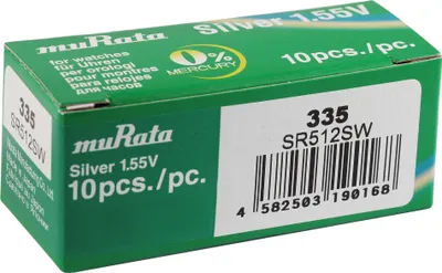 Produktbild von MURATA Knopfzellen, 0% Quecksilber , VE 10 Stk - 315-399