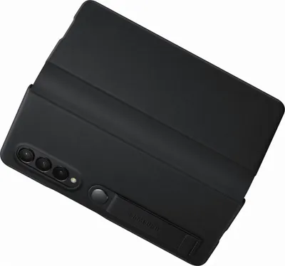 Produktbild von Samsung Galaxy Z Fold3 Hülle - Echtleder - Samsung Klapphülle - Schwarz