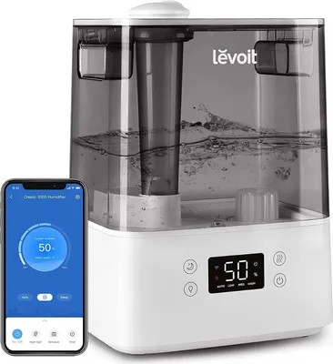 Produktbild von Humidifier Wlan 28dB mit APP & Alexa Steuerung, Auto & Schlafmodus, Ultra Leise 60H Ultraschall Raumluftbefeuchter mit Kinderzimmer Schlafzimmer 47m²