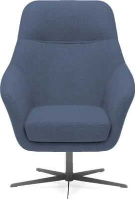Produktbild von Relax Collection otočné kreslo CUBO - pohodlné kreslo s funkciou otáčania moderný dizajn funkcia otáčania ideálna pre kanceláriu obývaciu izbu a relaxačné priestory 76x97x76 cm, farba: tmavomodrá