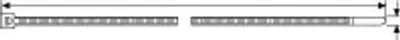 Produktbild von HellermannTyton Standard-Kabelbinder, innenverzahnt (L x B) 245 mm x 4.6 mm UB250C-N-PA66-NA-C1 Farbe: Transparent 100 St