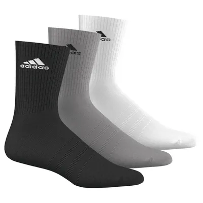 Produktbild von adidas 3-Stripe Performance Crew Socken 3 Paar schwarz/grau/weiß 43/46
