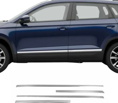 Image de Garniture Baguette de porte latérale pour Skoda Karoq 2017-2025 acier inox 4Pcs