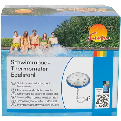 Produktbild von Summer Fun 70.250.43.002, Thermometer, Blau, Silber, Kunststoff, Edelstahl, Rund, China, 13 mm