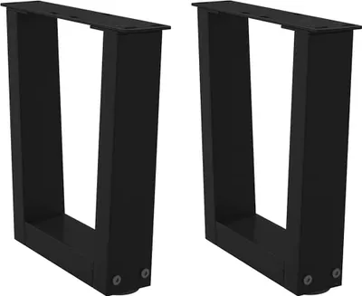 Image de Pieds de table basse en V 2 pièces Noir 30 x (30-31,3) cm Acier