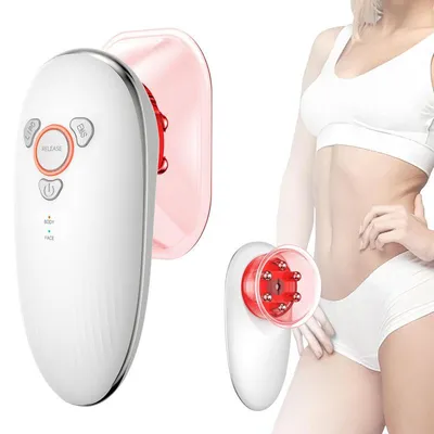 Produktbild von Schröpfmassage, Schröpf- und EMS-Massagegerät mit Rotlicht, Anti-Cellulite, Hautstraffung & Modellierung für Bauch, Beine, Po und Faszien