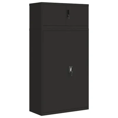 Immagine prodotto di Armadio Classificatore Nero 90x40x180 cm in Acciaio