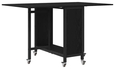 Image de Table à manger pliante avec roulettes 130 x 80 x 76,5 cm
