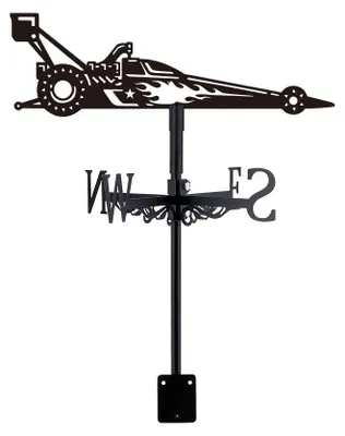 Metall-Wetterfahne Rennwagen, Windrichtungsanzeiger, schwarz, 34,5x18,7 cm