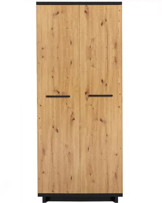 Produktbild von Kleiderschrank INES 09 zweitüriger Drehtürenschrank mit Kleiderbügel und Einlegböden