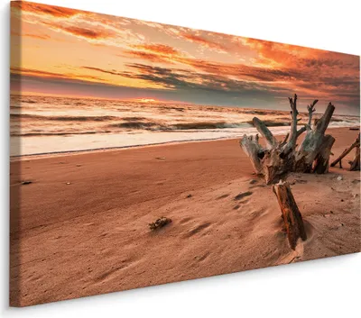 Produktbild von Fabelhafte Canvas LEINWAND BILDER 120x80 cm XXL Kunstdruck Natur Meer Strand Himmel
