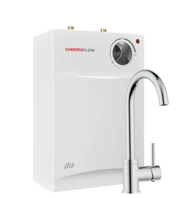 Produktbild von Boiler Warmwasserspeicher 5 L Untertisch steckerfertig + Armatur 2 kW Thermoflow