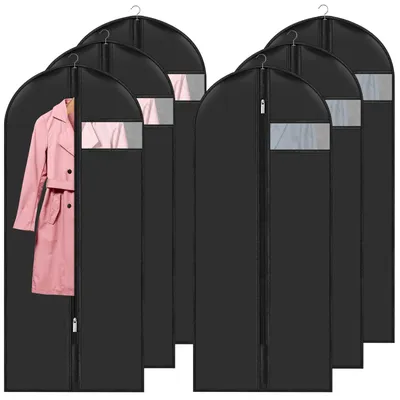 Imagen del producto de Fundas para ropa, protectores para camisas, trajes y abrigos, de 60 x 140 cm, con cremallera