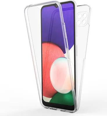 Image de NALIA Housse transparente 360° pour Samsung Galaxy A22 5G, protection complète Transparent, Hardcase & Silikon Bumper