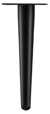 Möbelfüße Kegel Metall 25 cm 2er-Pack Matt Schwarz