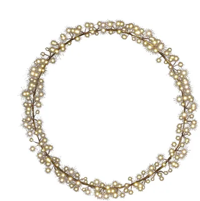 Image de Luca Lighting Couronne LED 210 LED blanc chaud extérieur 50 cm métal noir