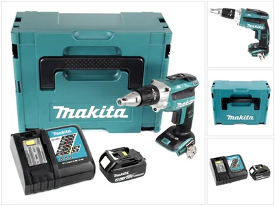 Produktbild von Makita DFS 250 RM1J Akku Trockenbauschrauber 18 V Brushless + 1x Akku 4,0 Ah + Ladegerät + Makpac