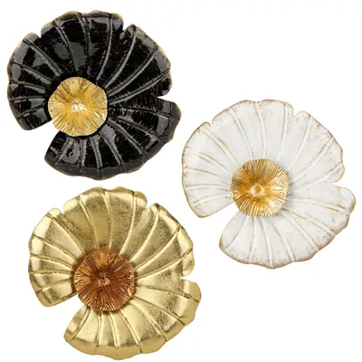 3er-Set runde Gold-Wandskulpturen, Metall, 40 cm, Boho-Deko