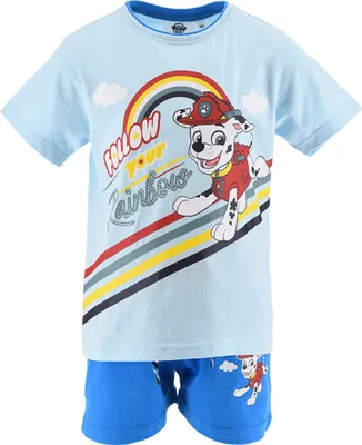 Produktbild von Paw Patrol Marshall Kinder Sommer-Set Jungen T-Shirt und Shorts kurze Hose Set, Größe:116