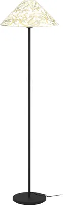 Produktbild von EGLO Stehlampe Oxpark, Eck Standleuchte, Stehleuchte aus Metall mit Lampenschirm aus Textil mit Bambus-Blättern, Lampe, E27 Fassung, 146,5 cm