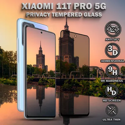 Obrázek produktu pro 1-balení Xiaomi 11T Pro (5G) Ochranné sklo na displej Privacy - Tvrzené sklo 9H - Super kvalita 3D
