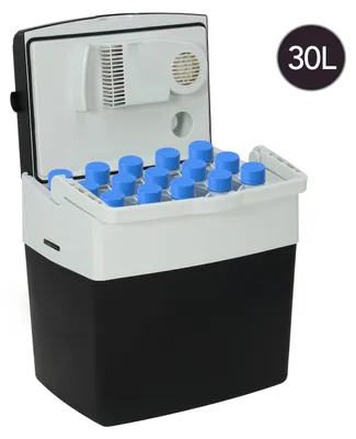 Produktbild von Aviro Elektrische Kühlbox – 30 l – Kühlbox – 12 V und 230 V – Frigobox – Kühlen und Heizen – Schwarz
