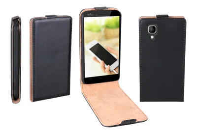 Image de Etui flip pour Wiko Goa noir ultra slim