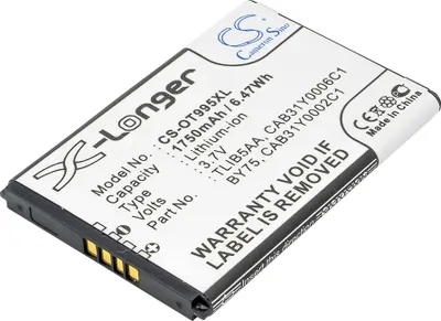 Produktbild von TECHTEK Akku Kompatibel mit [MTC] 968, für [TCL] A860, A968, A998, U980, W989, für [Alcatel] One Touch 993D, One Touch 995, OT-993D, OT-995, OT-995