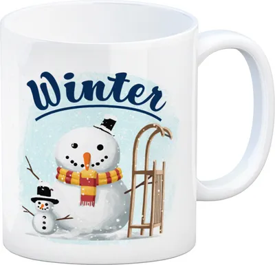 Produktbild von Winter Schneemann Kaffeebecher