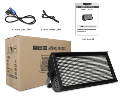 Obrázok produktu pre LED osvetlenie pre pódium – DMX PAR wash stroboskop, 200 W – 960 LED diódy SMD 5050 – 100–240 V – konektor pre Európu – vhodné pre DJ, diskotéky, kluby a pódia