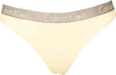 Obrázok produktu pre Dámske tangá CK CALVIN KLEIN, nohavičky z pružnej bavlny s viditeľným elastickým pásom a logom, článok XXQD3539E THONG, XS, 95 % bavlna, 5 % Elastan