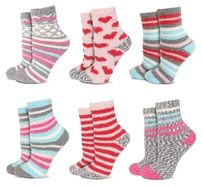 Produktbild von Kuschelsocken Damen 6 Paar – Flauschige Thermo Socken Winter Warm
