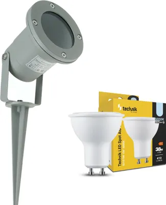 Produktbild von Außenleuchte Gartenbeleuchtung Außen Spot Gartenleuchte Pflanzenstrahler mit GU10 Fassung IP65 wasserdicht Grau Neutralweiß