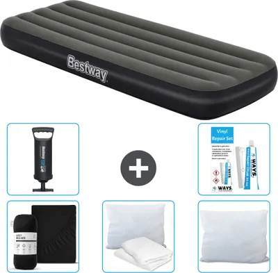Produktbild von Bestway Luftmatratze – 1 Person – 76 x 185 x 25 cm – Grün – im Lieferumfang enthalten Zubehör
