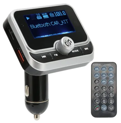 Bluetooth FM-Transmitter fürs Auto, 1,8" Display, 2 USB-Ports
