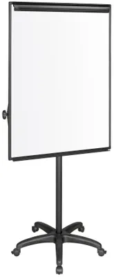 Immagine prodotto di Q-Connect® KF04160 Lavagna a fogli mobili - 70 x 100 cm, bianco/grigio, base a stella con rotelle