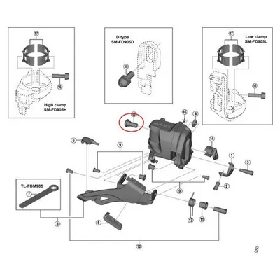 Produktbild von Shimano Adjustment Screw Clamp M9070 One Size