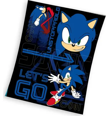 Imagen del producto de Manta infantil "Sonic, el erizo imparable", 130x170 cm