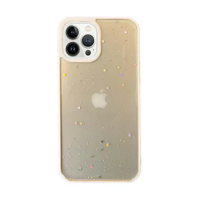 Immagine prodotto di Smartphonica Custodia per iPhone 12 Pro Max in TPU trasparente con glitter - Bianco