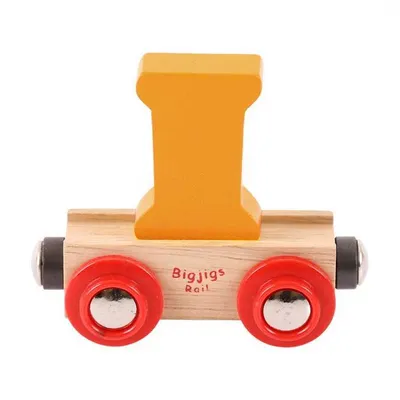 Immagine prodotto di Bigjigs Rail Wagon Binario ferroviario in legno - Lettera I