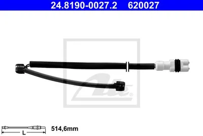Produktbild von ATE 24.8190-0027.2 Warnkontakt Bremsbelagverschleiß 514,6mm Vorne für PORSCHE 911 Targa (997)