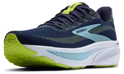 Immagine prodotto di Scarpe da running da uomo Brooks Ghost 17, modello wide, colore blu navy/verde lime/blu, taglia EU 46/US 12