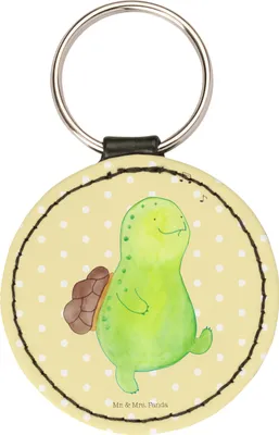 Produktbild von Mr. & Mrs. Panda Schlüsselanhänger Schildkröte Pfeifen - Gelb Pastell - Geschenk, Depression, Taschenanhänger, Schildkröten, mini, Anhänger, kleiner, Glück, Trennung