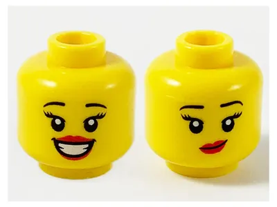 Image de Minifigurine LEGO jaune (référence : 3626pb2607) – neuve