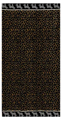 Produktbild von Strandtuch mit Leopardenmuster aus 100% Baumwolle, 90 x 165 cm