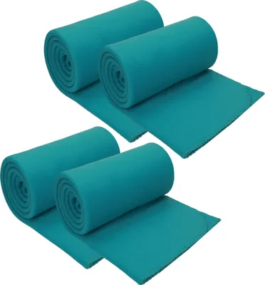 Produktbild von Betz 4 Stück Luxus Fleecedecken 130x170 cm Kuscheldecken  Farbe petrol