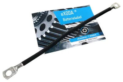 Imagen del producto de Cable para batería, 35 mm², 30 cm de longitud, con terminal M6, de cobre, flexible y resistente a la temperatura