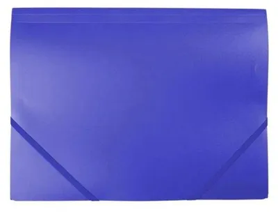 Produktbild von Blaue Plastikmappe mit Gummiband von D.RECT